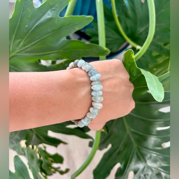 Aquamarine & Jasper bracelet - Picture 2 of 4